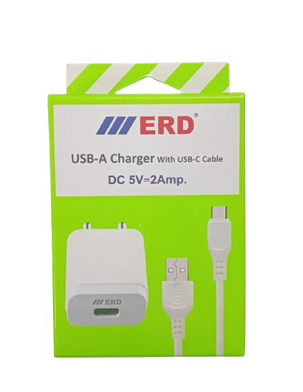 ERD TC-21 2Amp. Mobile Charger with Type-C Cable