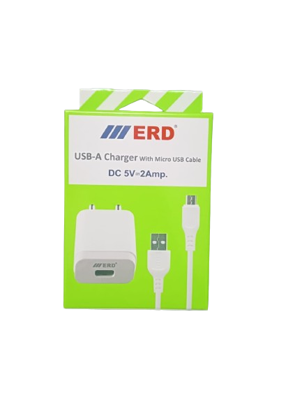 ERD TC-21 2Amp. Mobile Charger with Micro USB Cable