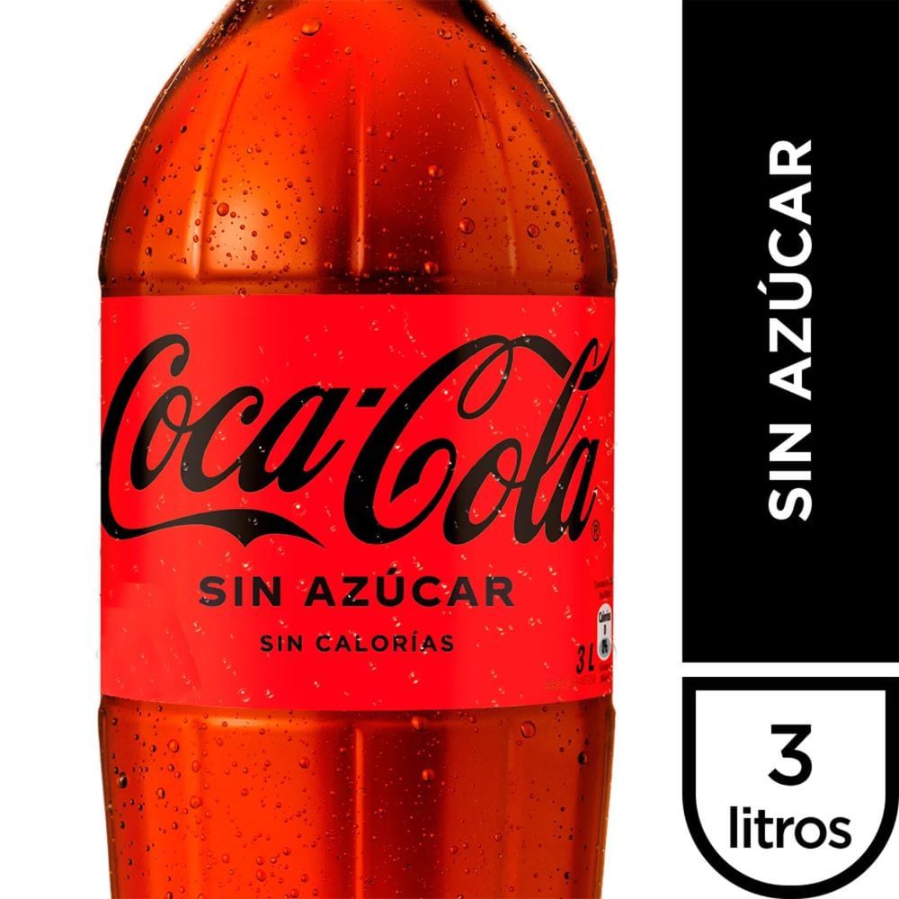 Coca-Cola sin azúcar 3litros 