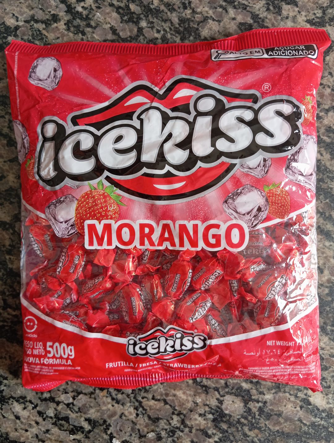 Bala icekiss morango 36x500g