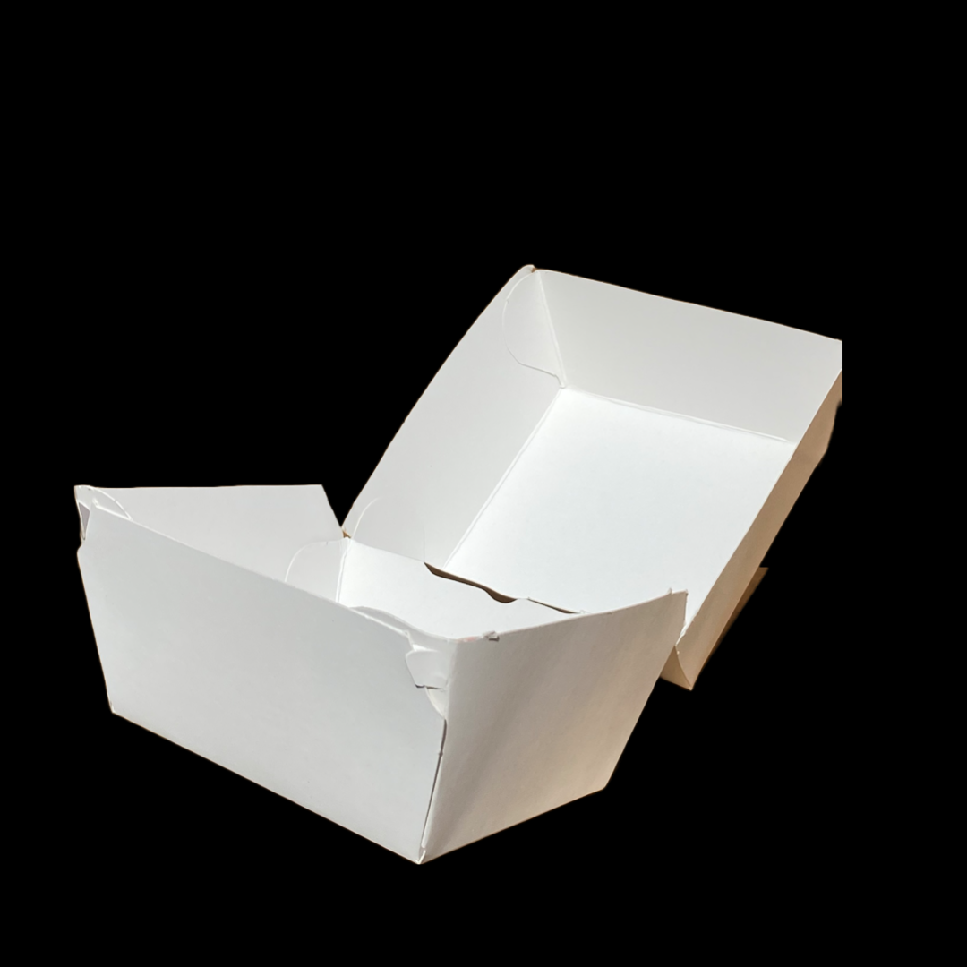 PLAIN WHITE CLAMSHELL TAKEOUT BOXES - CARTON OF 500 PIECES 