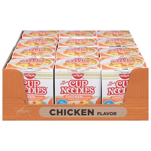 Nissin Cup Noodles Chicken 12 Units / 64 g / 2.25 oz