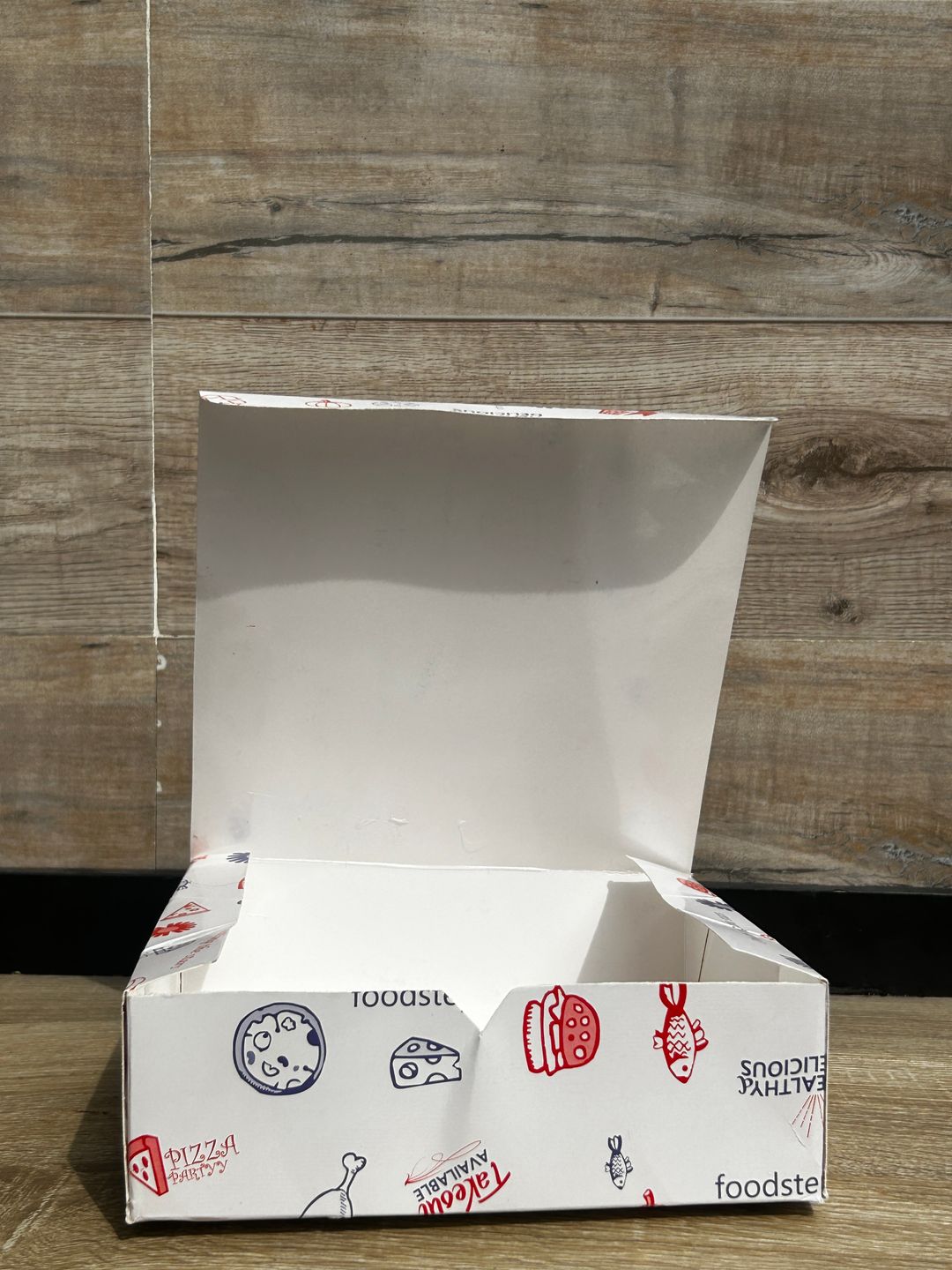 “FOODSTEPS” ER TAKEOUT BOXES - 8” x 8” x 3.5” 