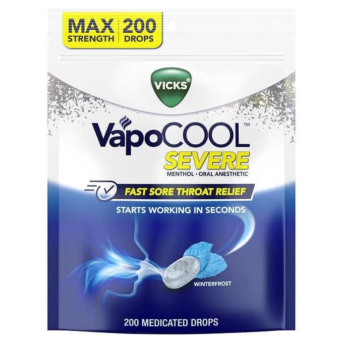 Vicks Vapocool Severe Medicated Sore Throat Drops