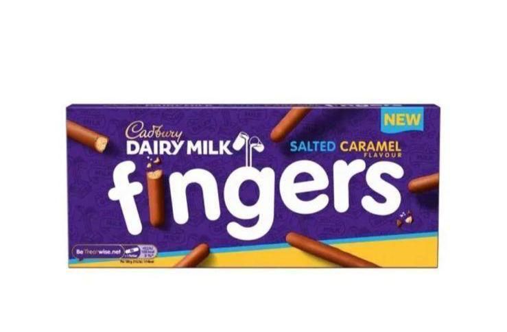 Dairy milk salted caramel fingers 114g BBE 04/05/24