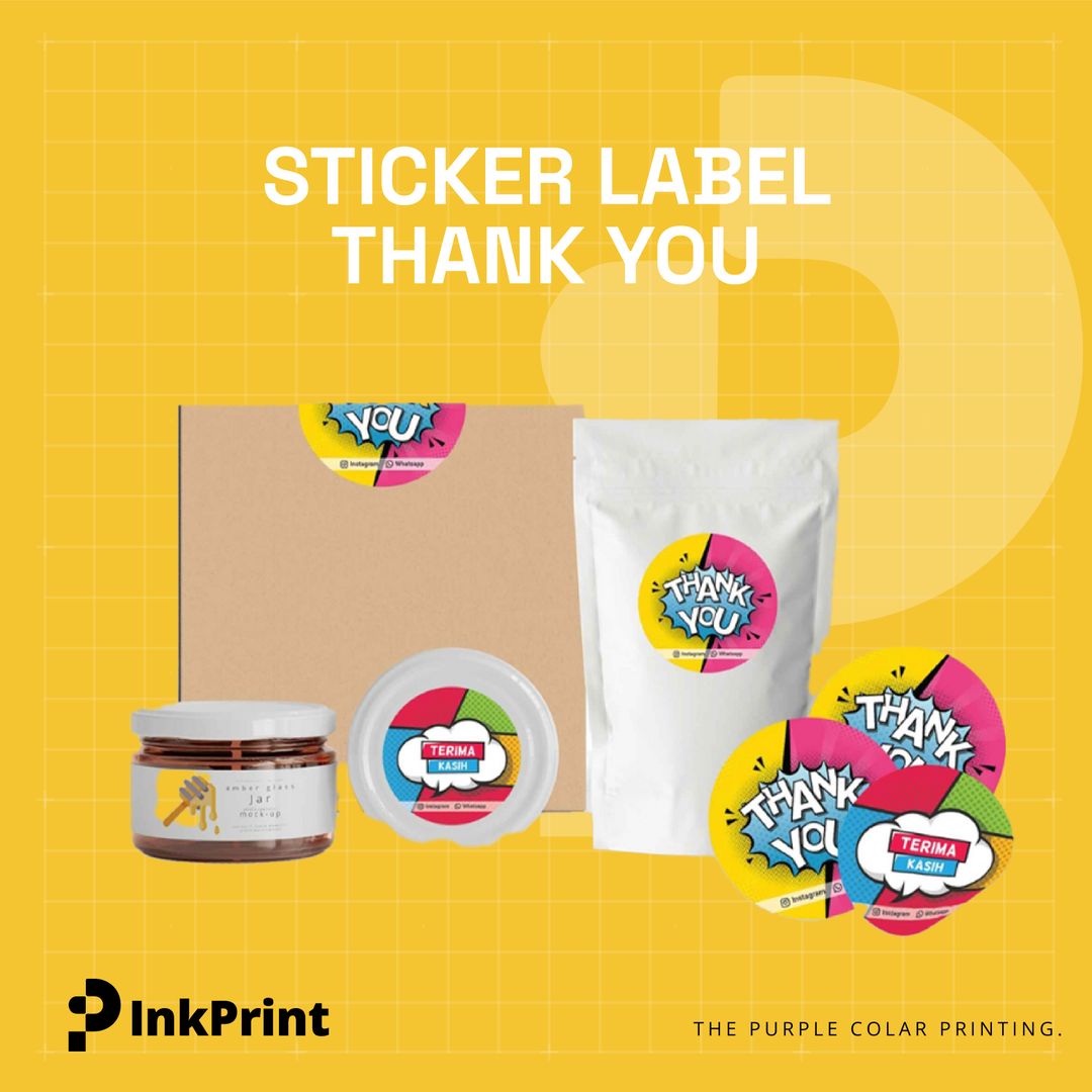 Sticker Label Thank you