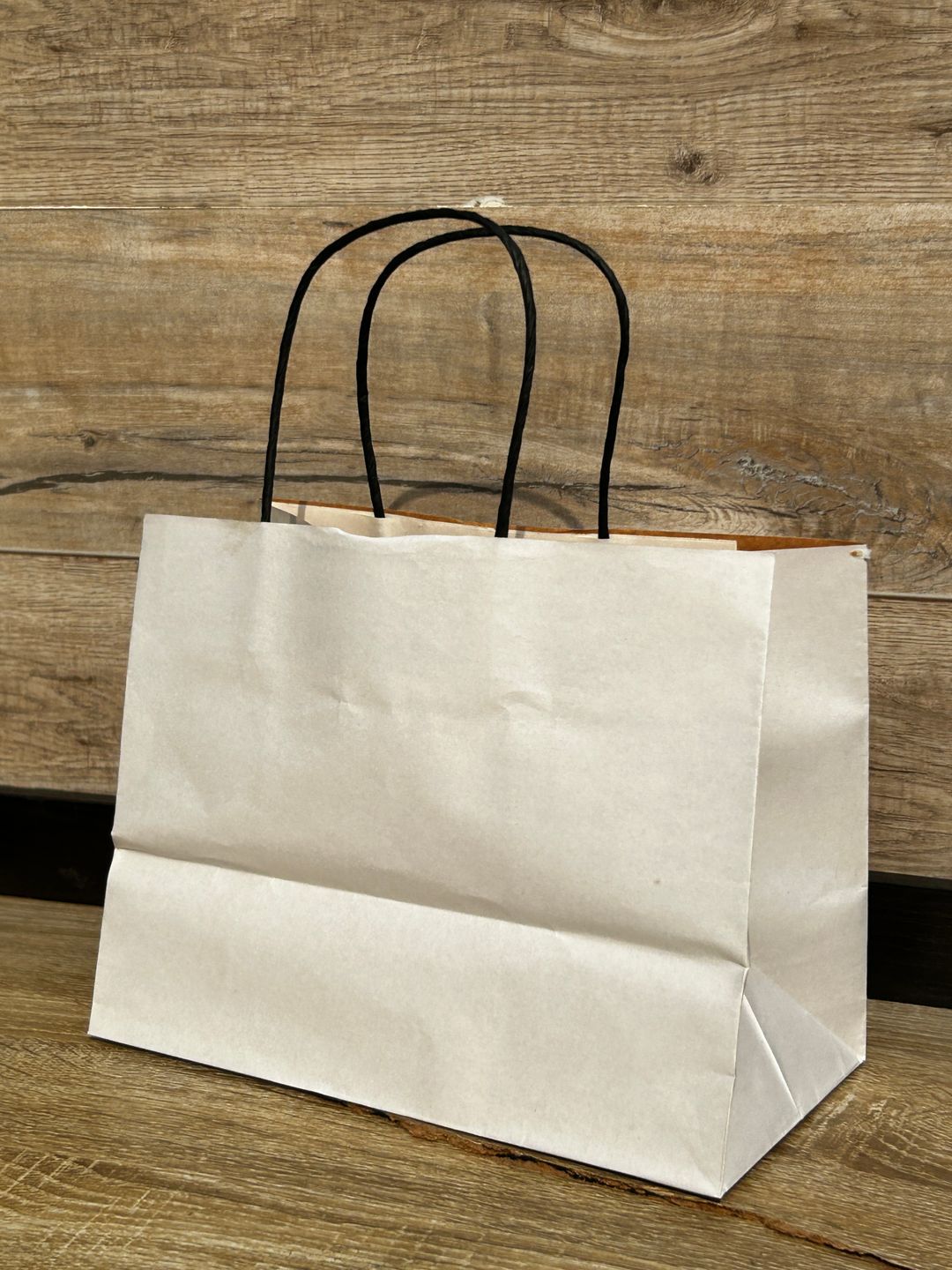 WHITE DELIVERY TAKEOUT BAGS - 9.5” x 7” x 5” - PACK OF 25 BAGS