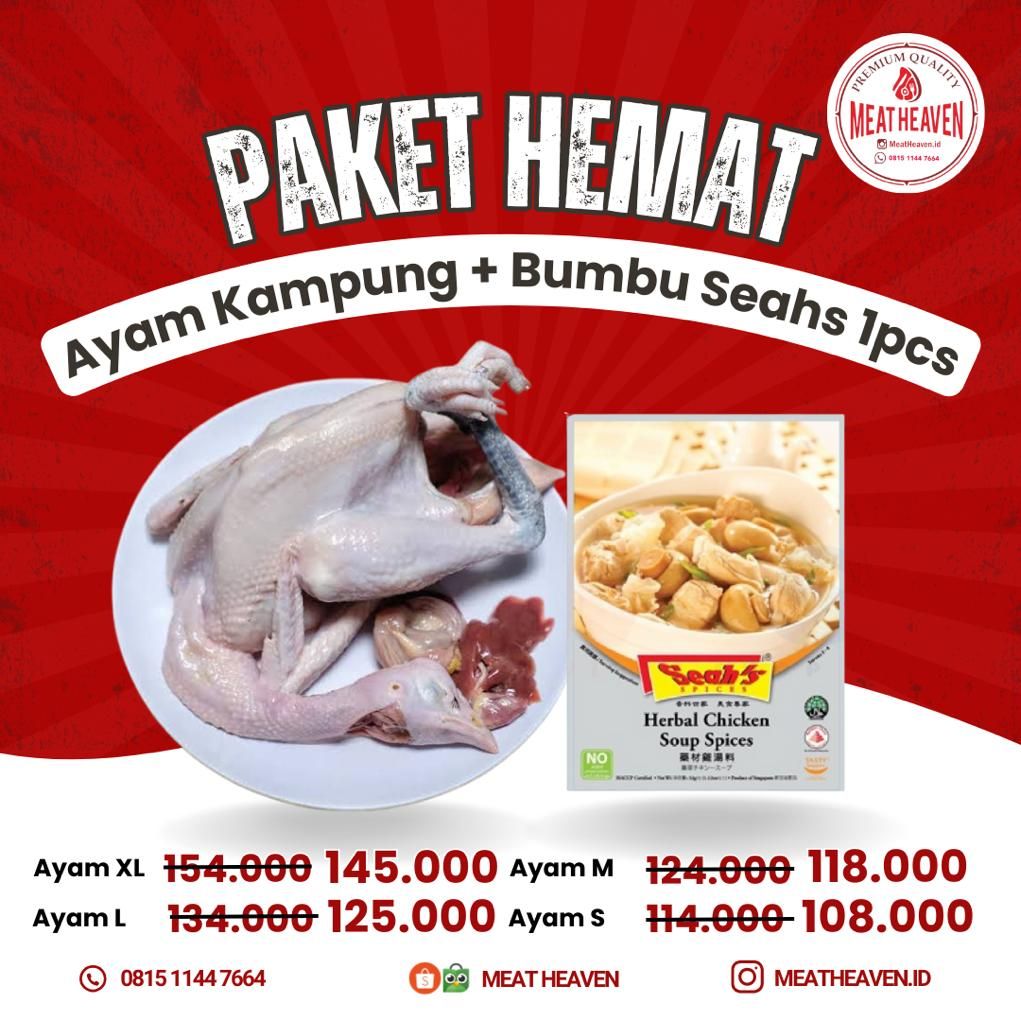 Paket Hemat Ayam Kampung  + Bumbu 