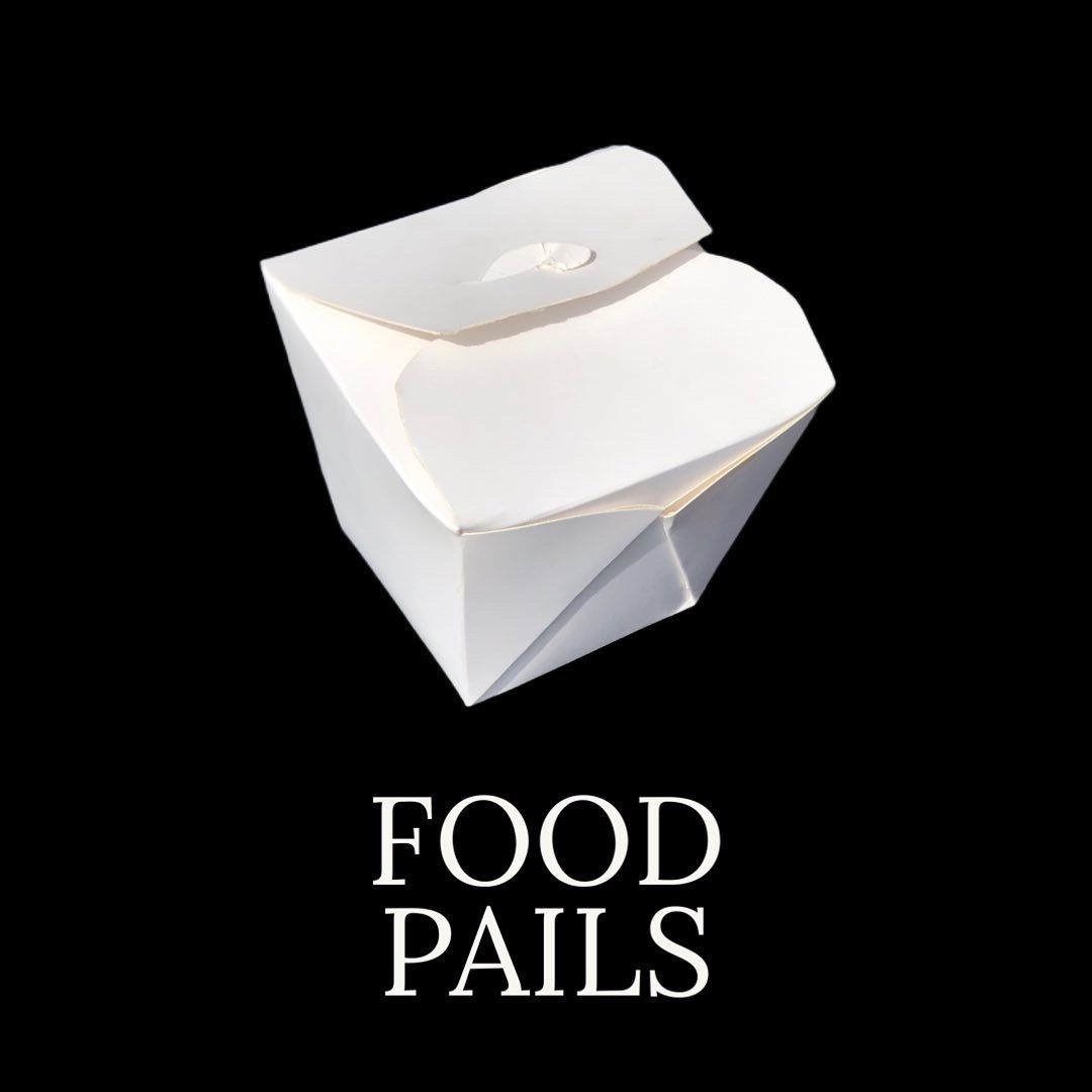 CHINESE TAKEOUT PAILS / 947ml - PLAIN WHITE  - CARTON OF 500 PIECES  