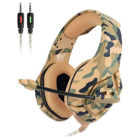 Onikuma K1B Gaming Headphones - Yellow Camo