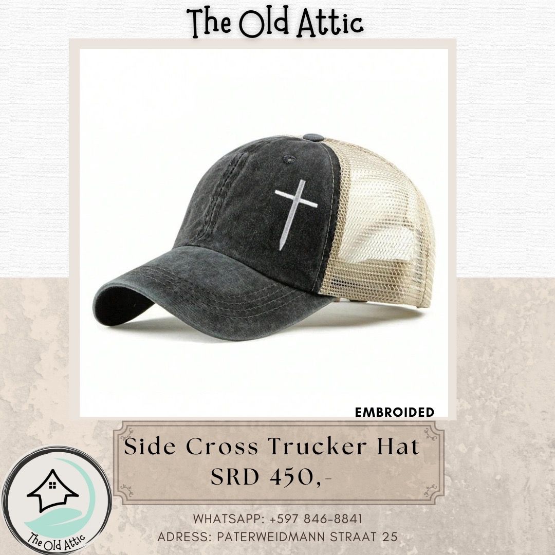 Side cross trucker hat 