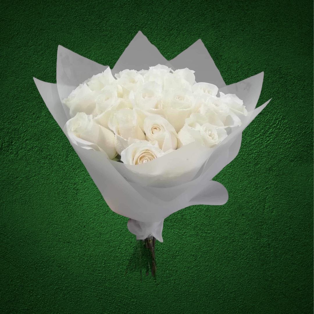 White rose bouquet