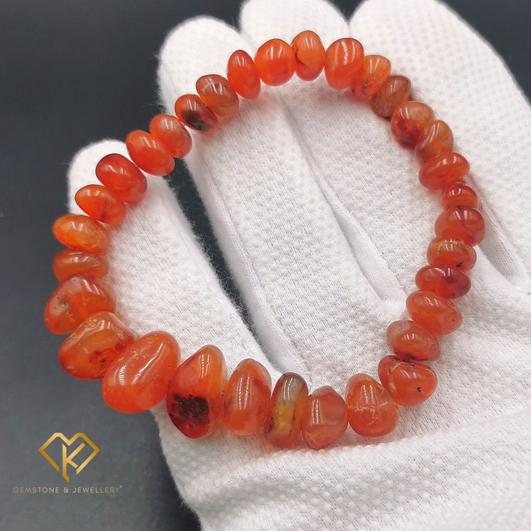 اسوارة حجر عقيق الكارنيليان 