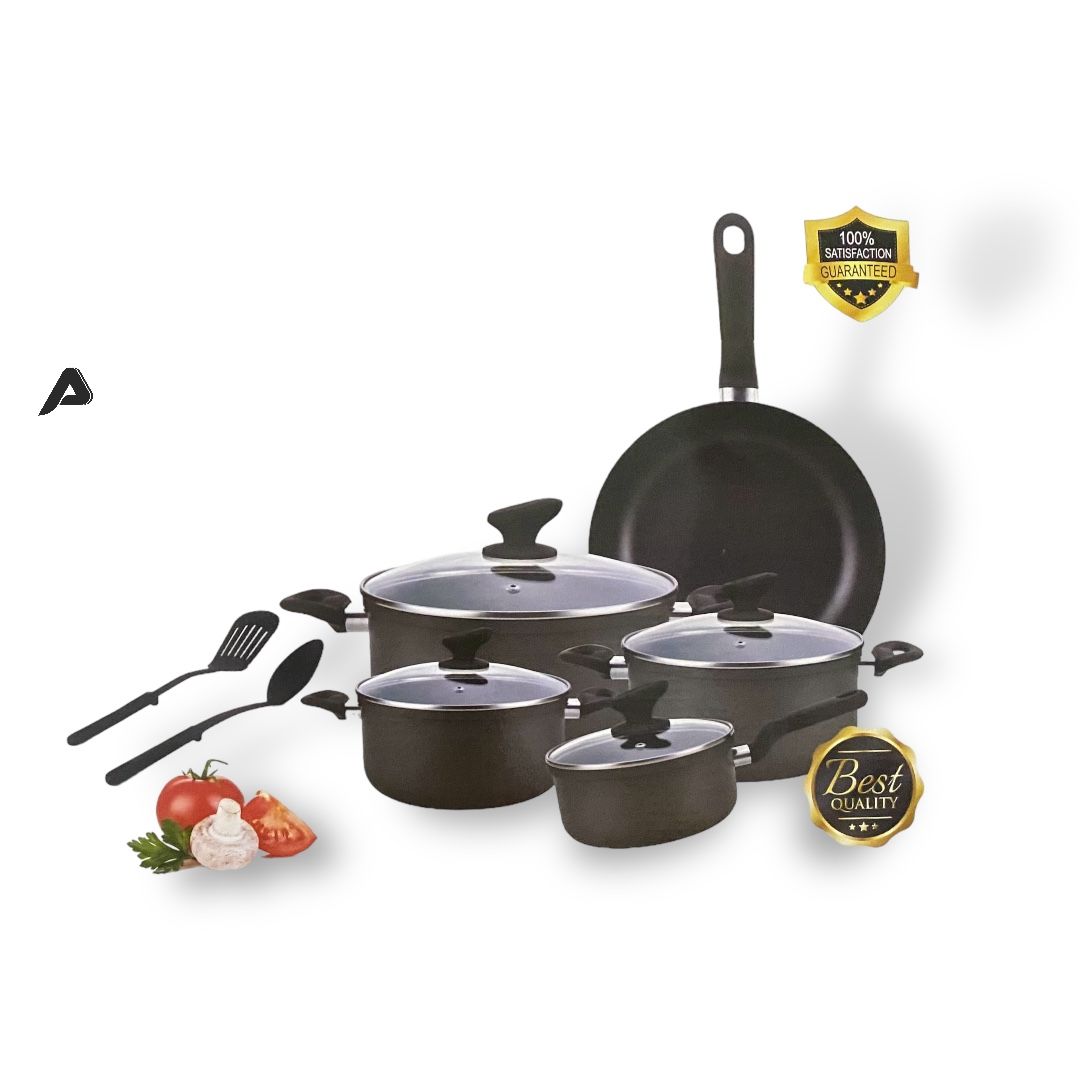 Lanza Cookware Set Non-stick Rolled Edge 11Pcs