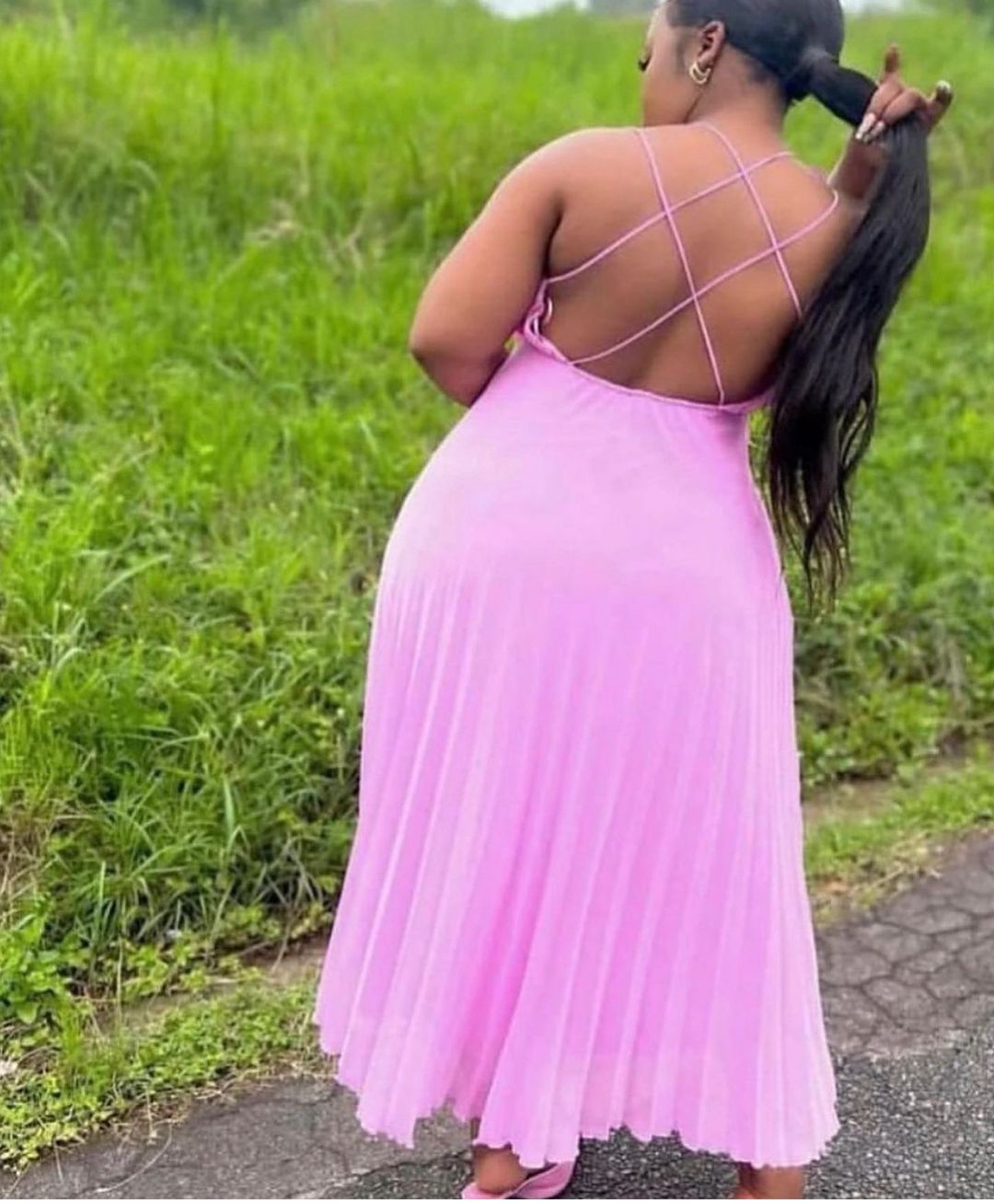 Criss cross open back Maxi 