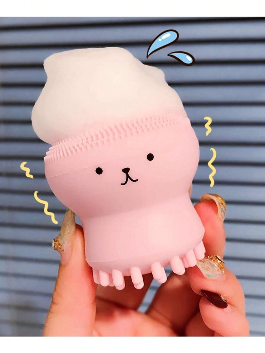 Mini Octopus Silicone Cleansing Brush - Pink