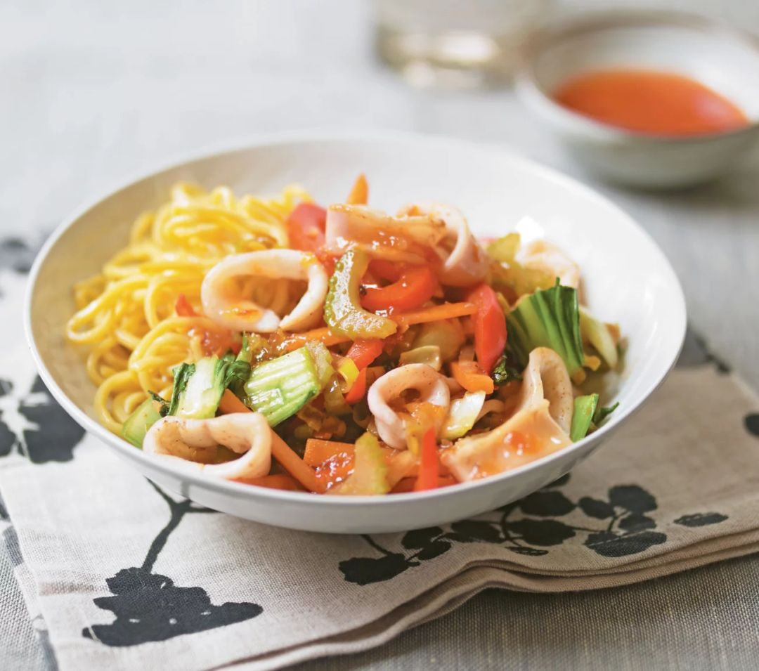 Stir Fry od Lignje i povrća