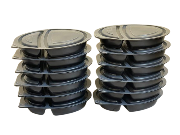 2 Compartment with Lids 