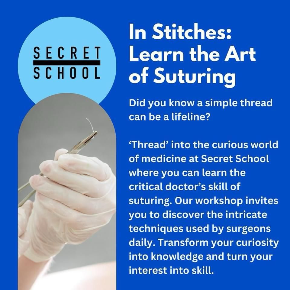Private Group: In Stitches: Learn the Art of Suturing for Adults & Students (11yo and up) - 16 & 23 June 2024 4pm