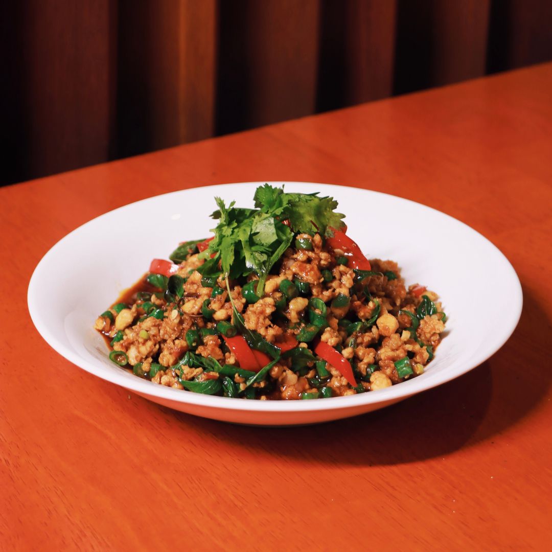 Stir-Fried Minced Chicken with Basil