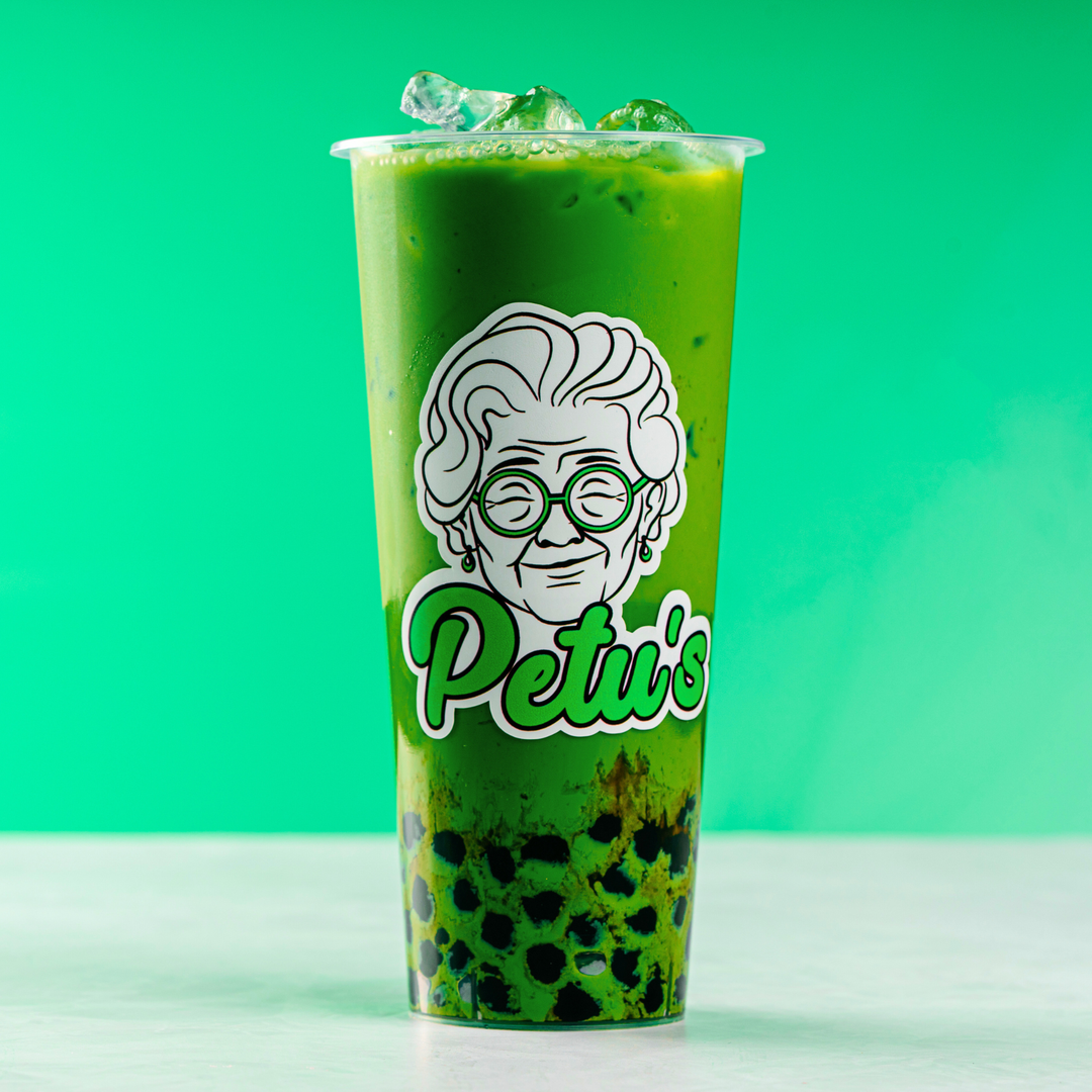 Iced Boba Green Milk Tea 