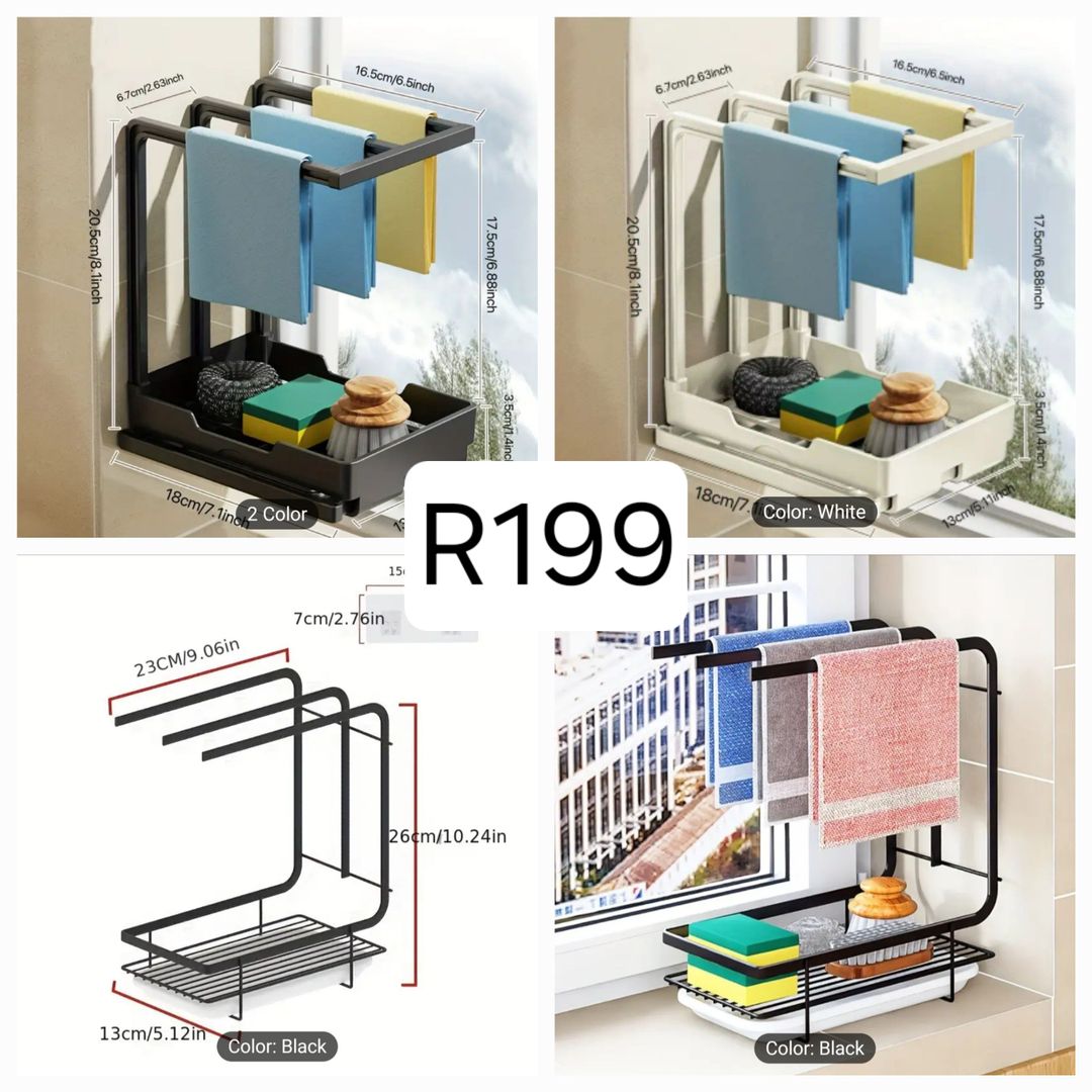 Kitchen cloth and sponge holder