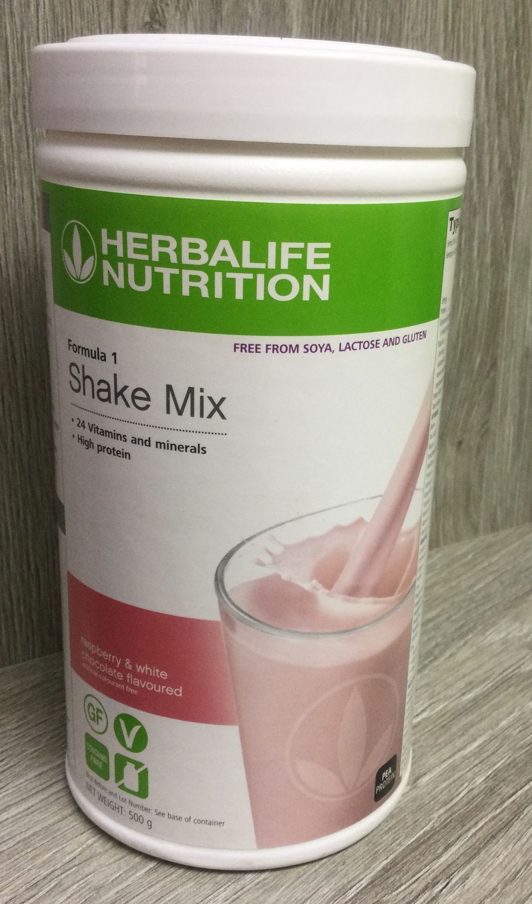 F1 Raspberry & White Chocolate Shake 550 gr (FREE From)