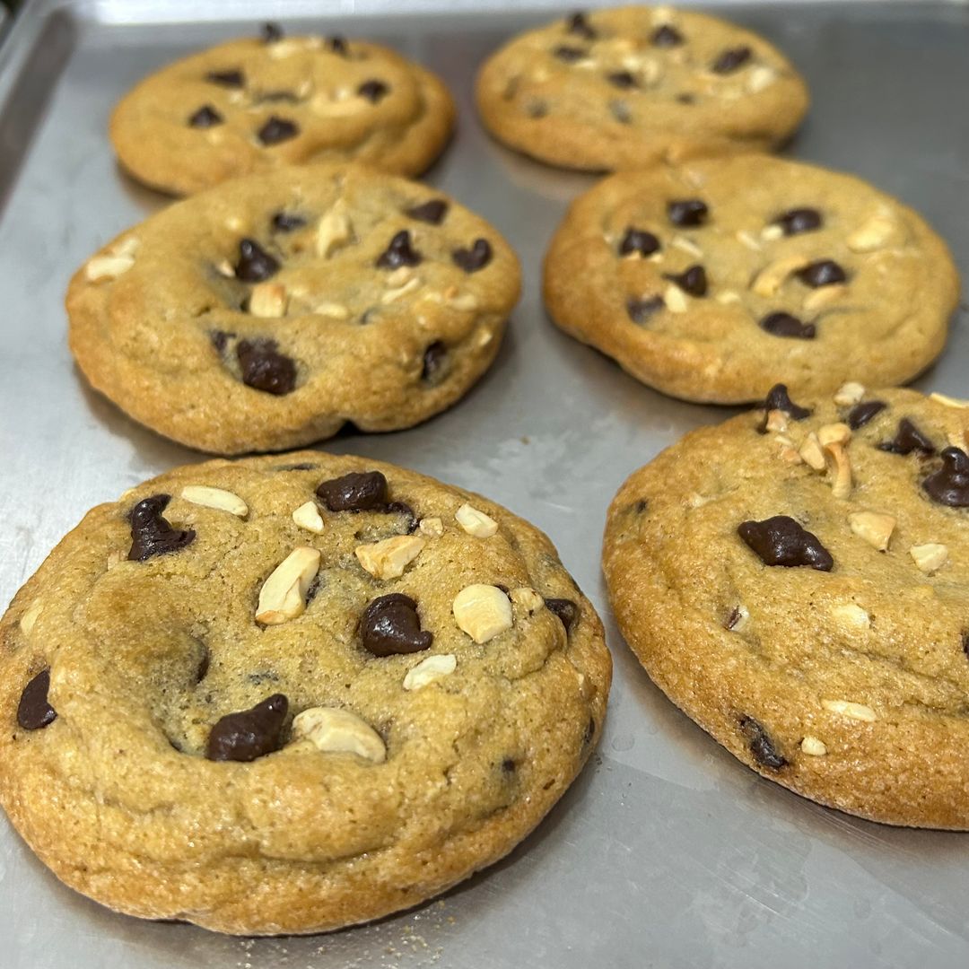 Classic chocolate chip cookie with cashew