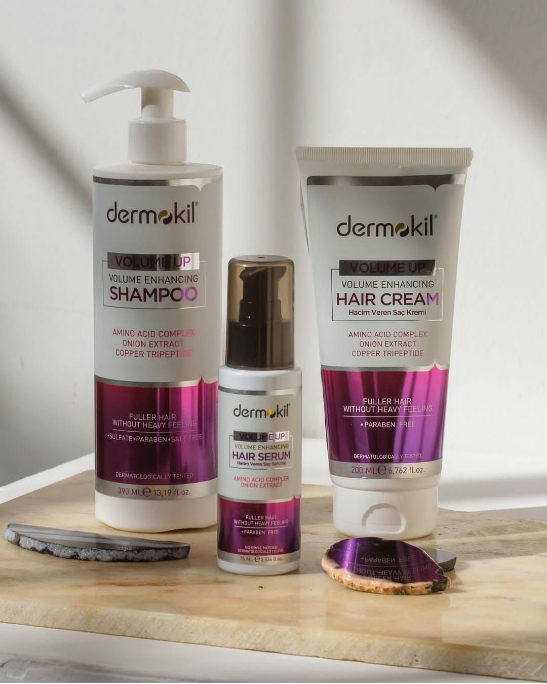 Dermokil Full Set Shampoo, Hair Serum & Hair Cream