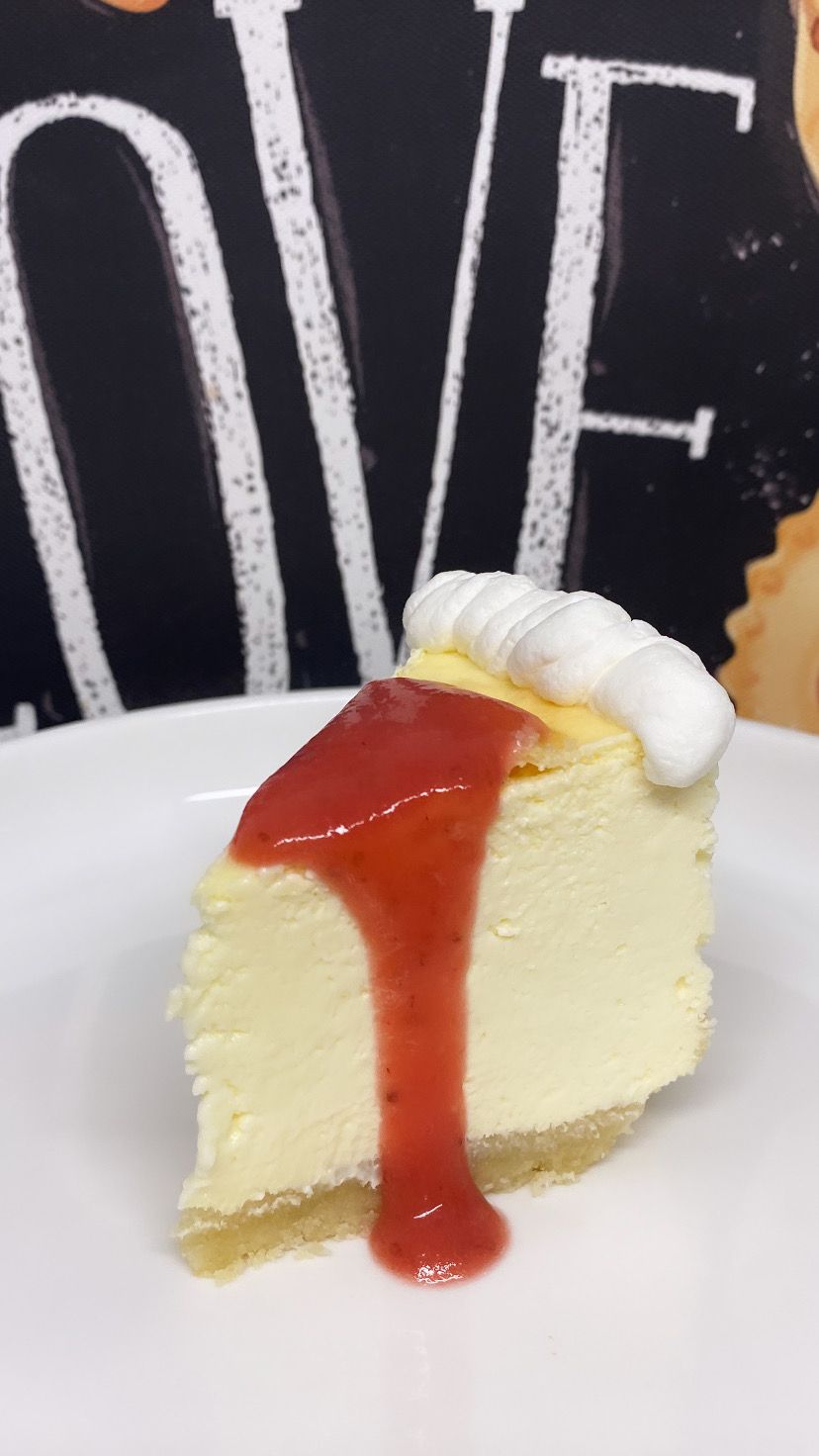 Cheesecake de vainilla con salsa de fresas frescas GLUTEN FREE Y SUGAR FREE 