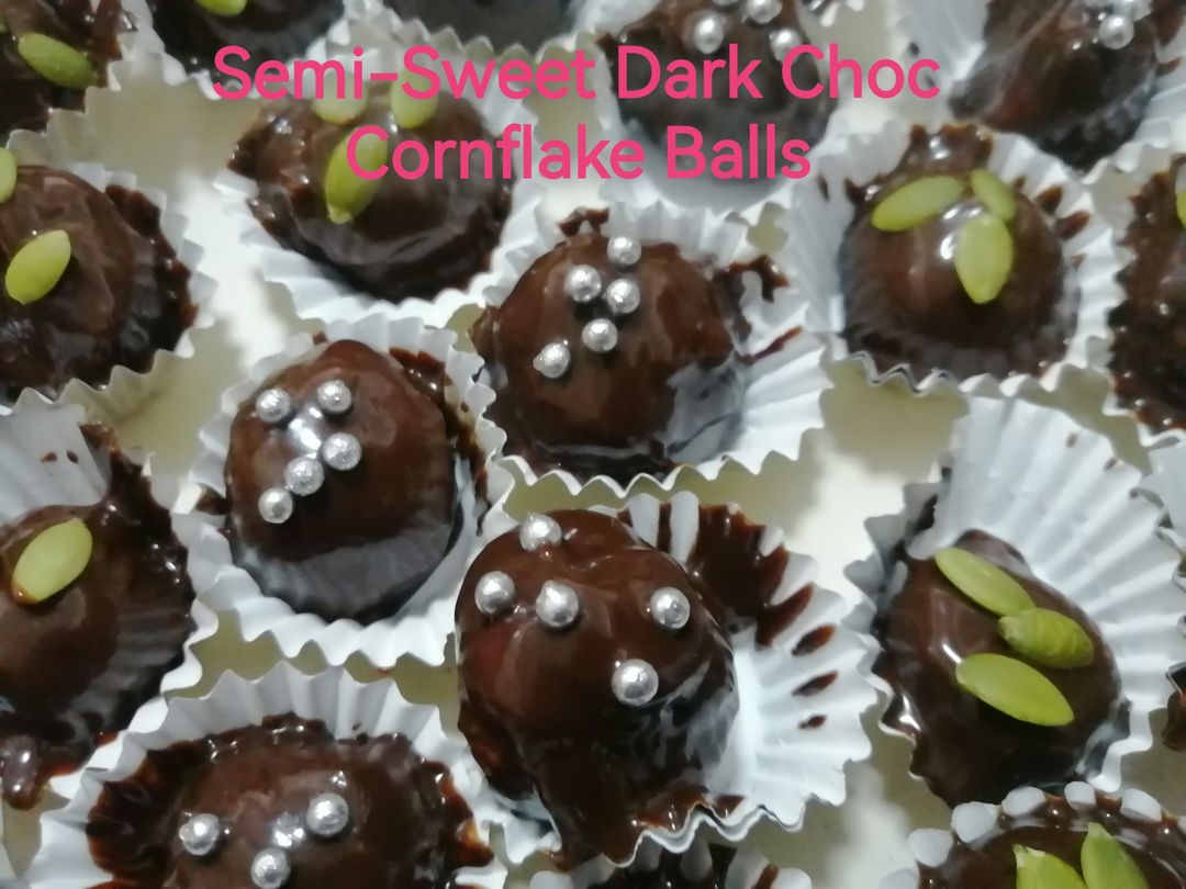 Semi Sweet Dark Choco Cornflake Balls