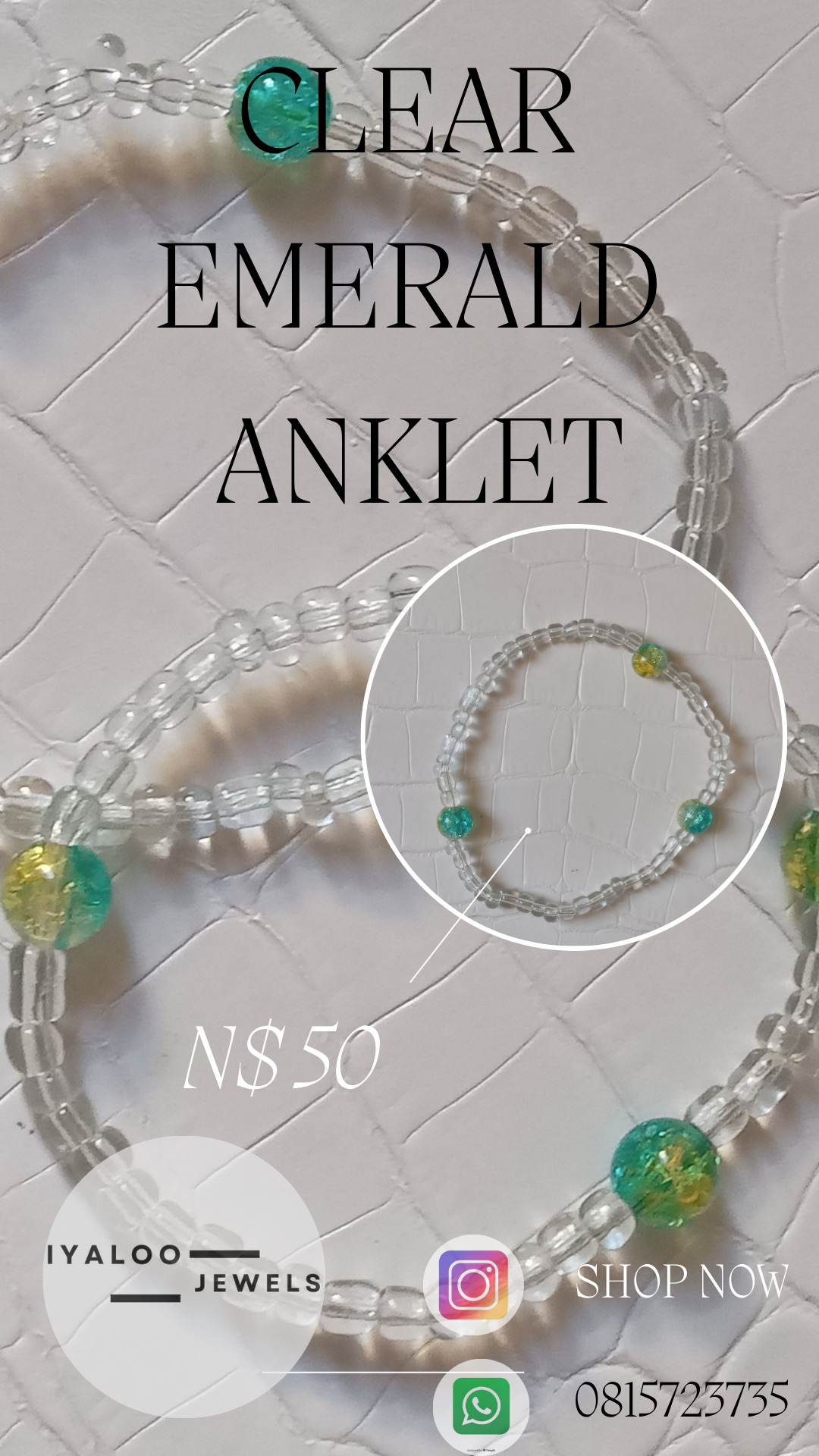 Emerald Clear Anklet