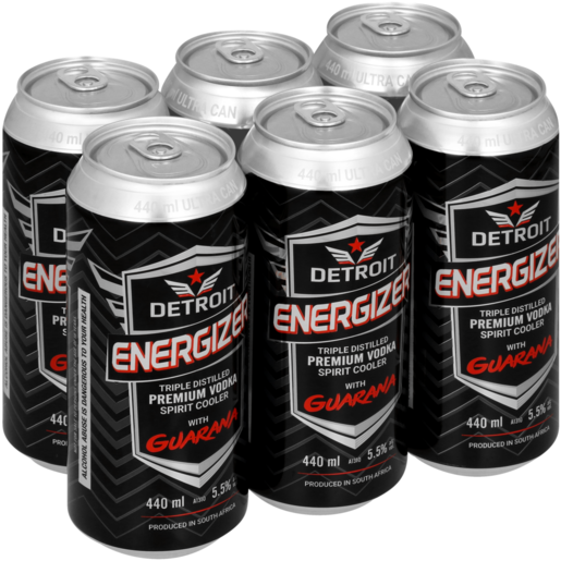 DETROIT ENERGISER 440ML 6 PACK