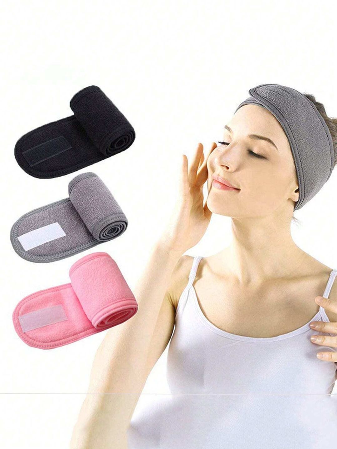 Magic Tape Exercise Makeup Headband - Multicolor