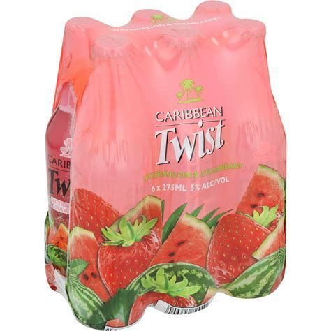 CARIBBEAN TWIST WATERMELON&STRAW 275ML 6 PACK