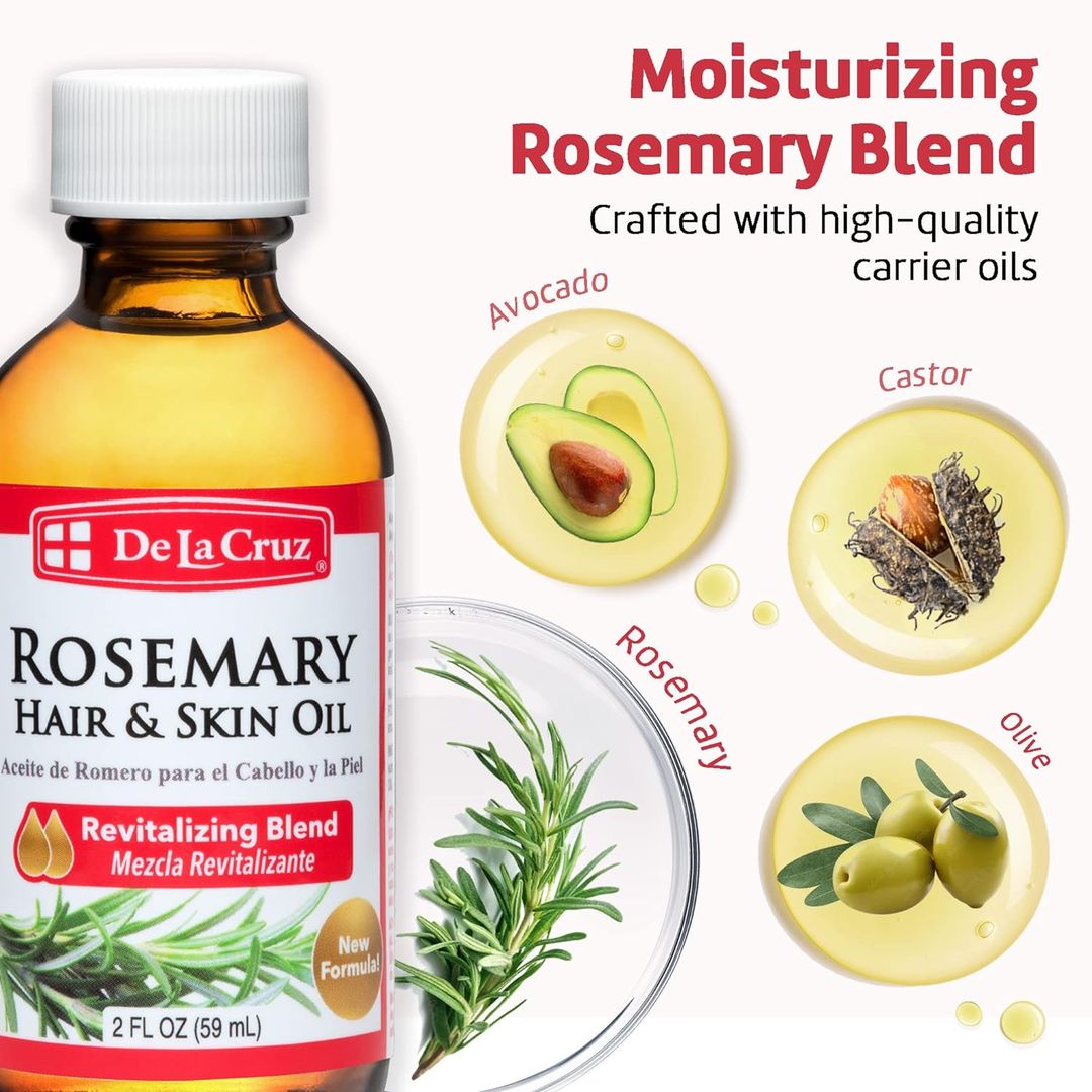 DE LA CRUZ ROSEMARY OIL BLEND HAIR & SKIN OIL 59 ML