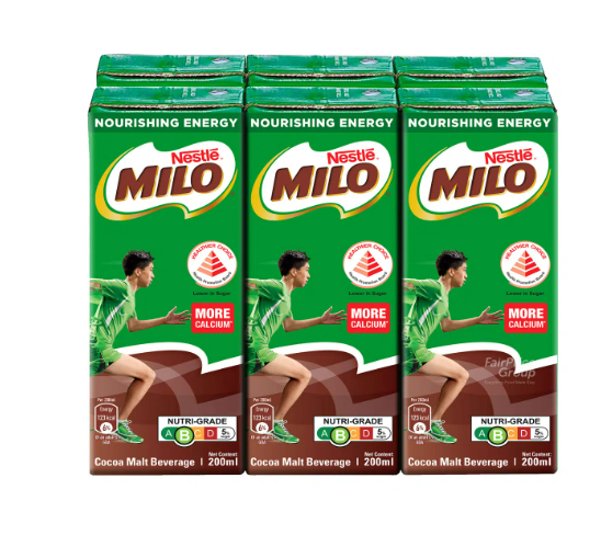 Milo Chocolate Malt UHT Packet Drink ( 6 x 200ml )