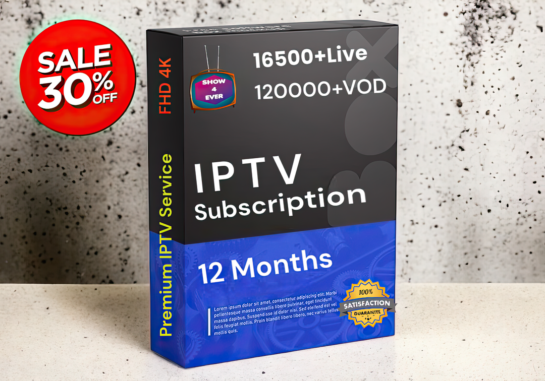 12 MONTHS IPTV SUBSCRIPTION - FAST IPTV SERVICE - 4K QUALITY