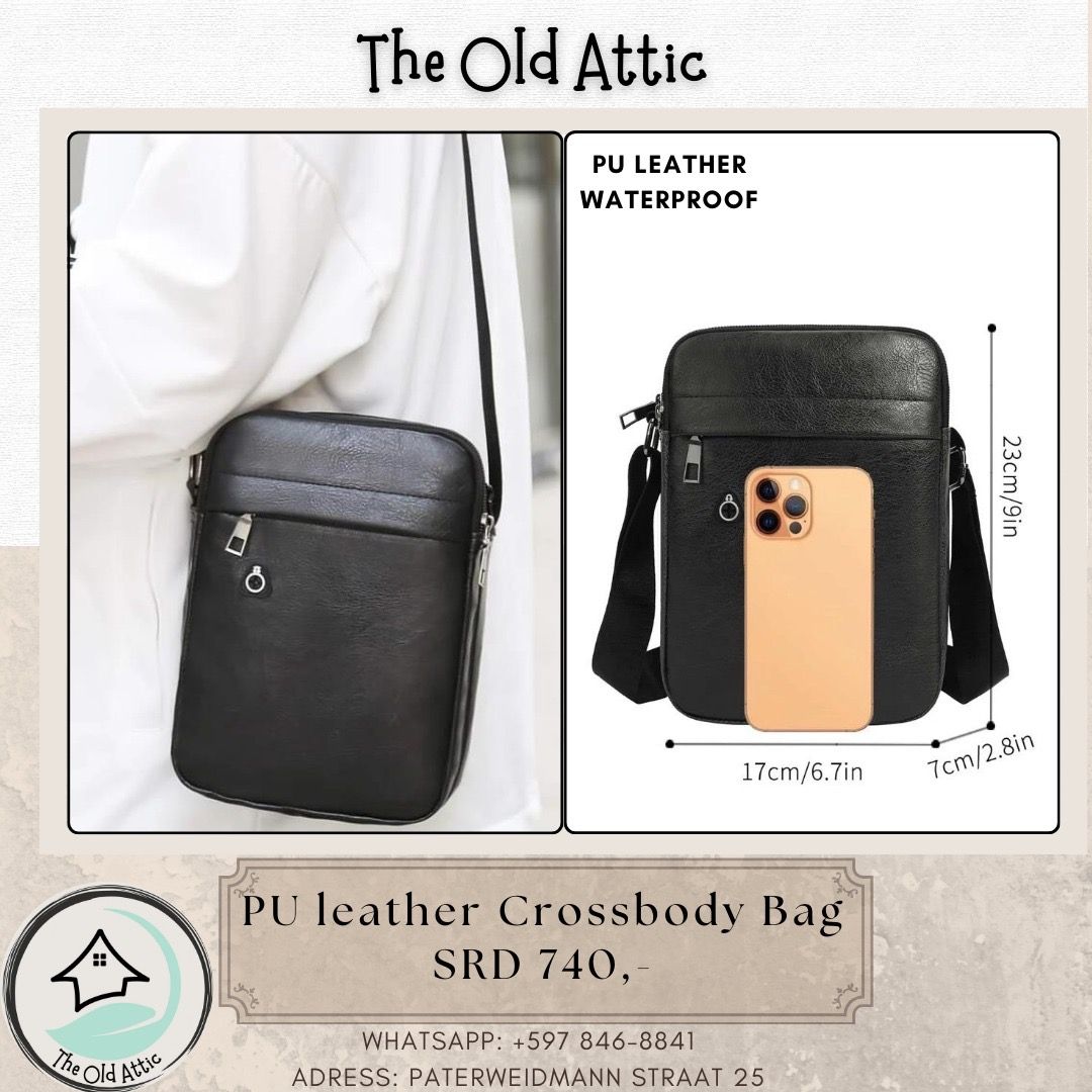 Pu leather crossbody bag 