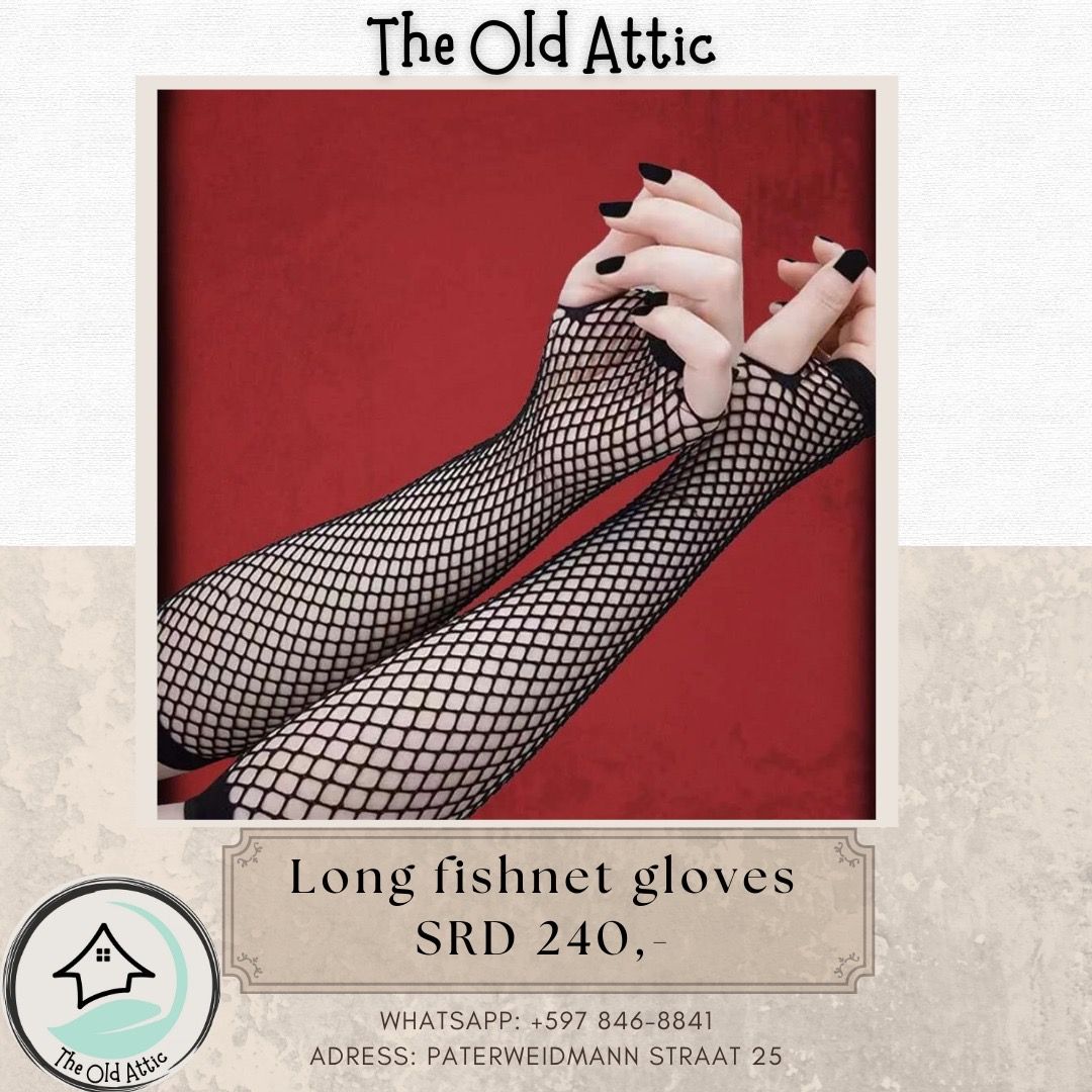 Long fishnet gloves 