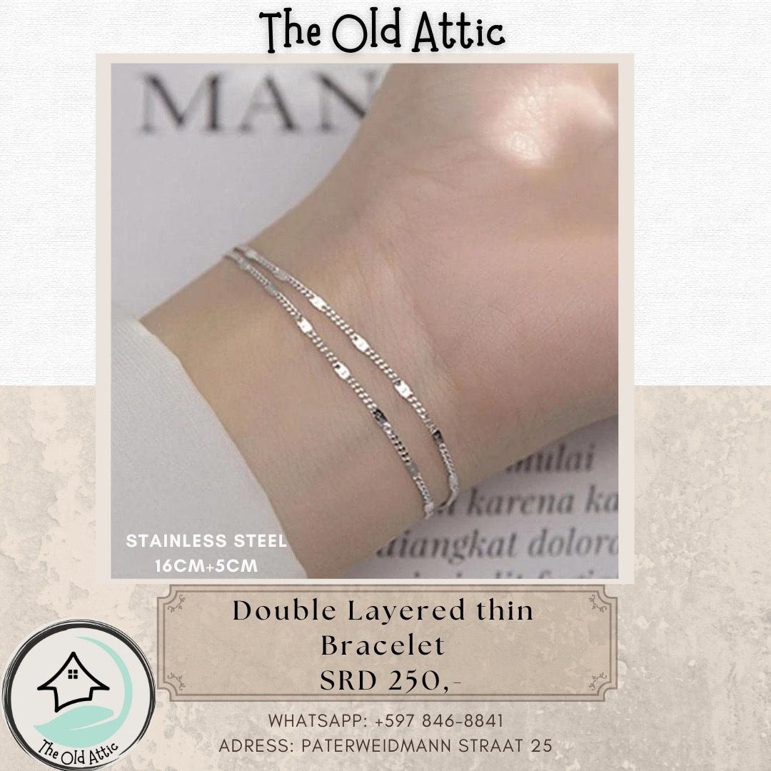 Double layered thin bracelet 