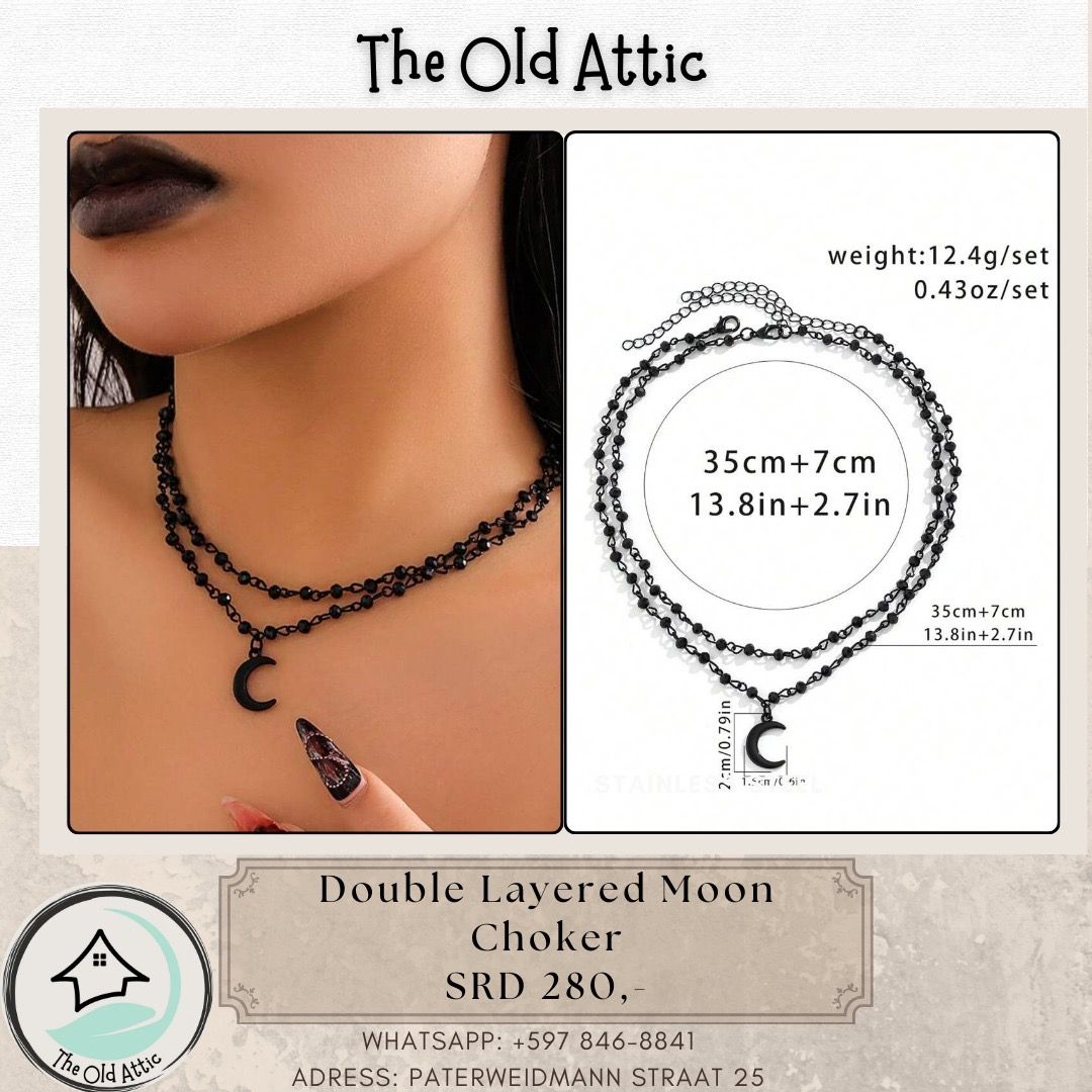 Double layered moon choker 