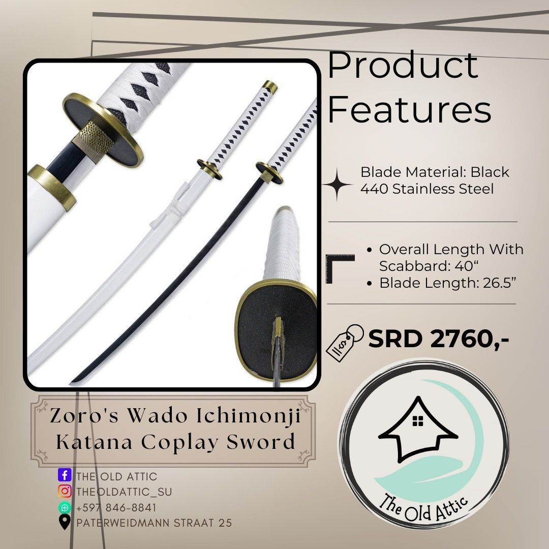 Zoro’s wado ichimonji katana cosplay 