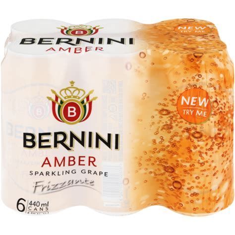 BERNINI AMBER 500ML CAN 6PACK