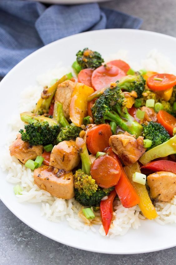 Stir Chicken With Rice