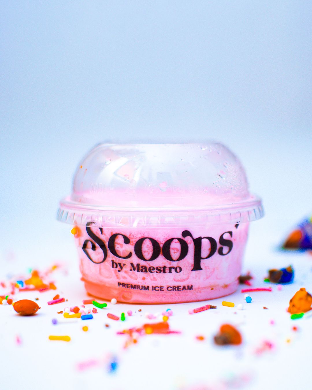 Strawberry sunset swirl, Scoop