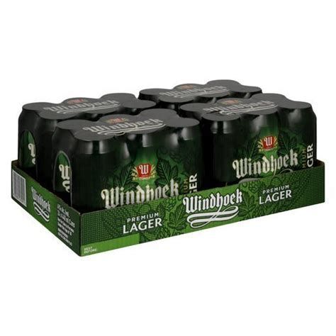 WINDHOEK LAGER 440 ML CAN 24 CASE