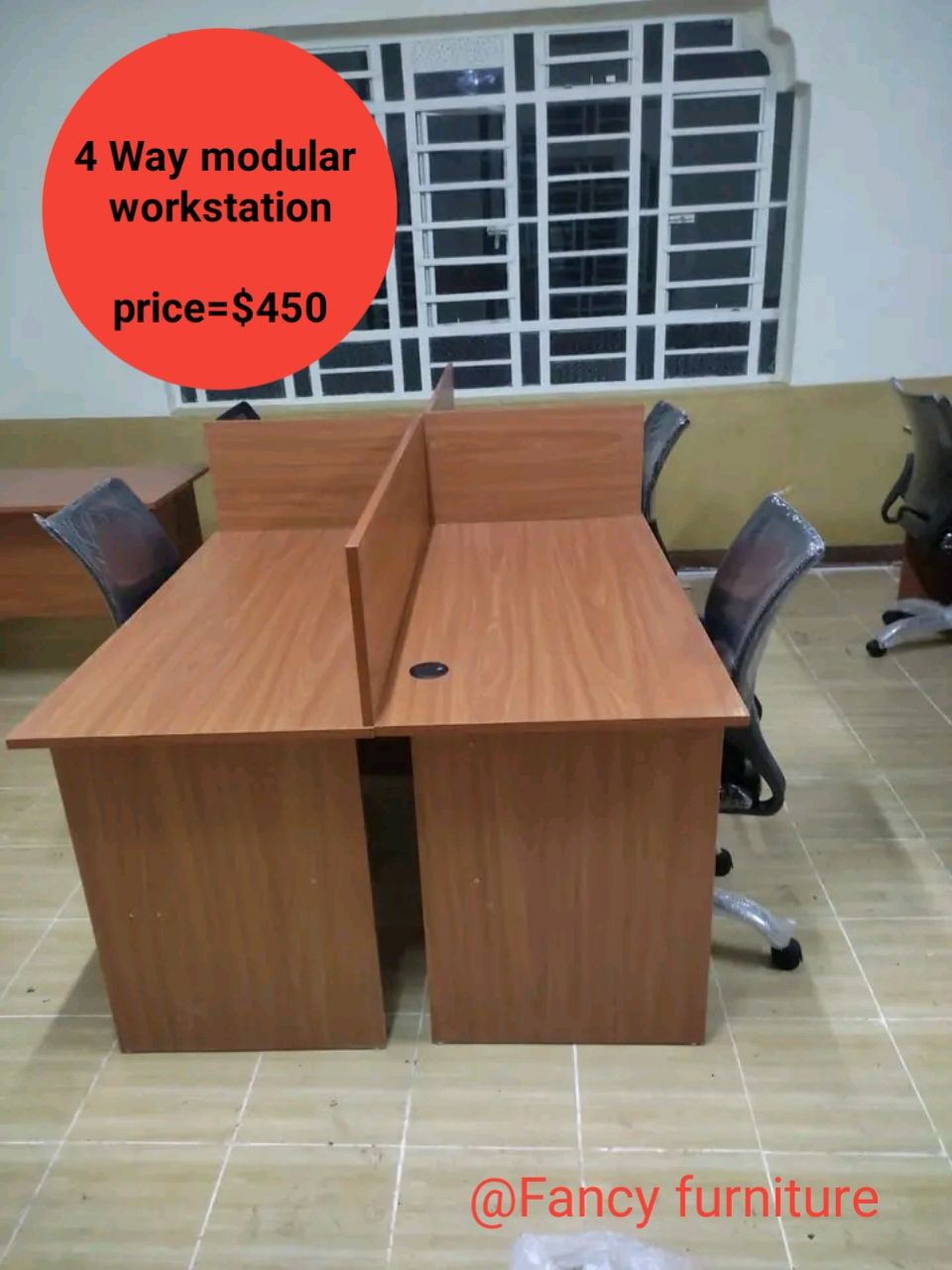 4 WAY MODULAR WORKSTATION TABLE