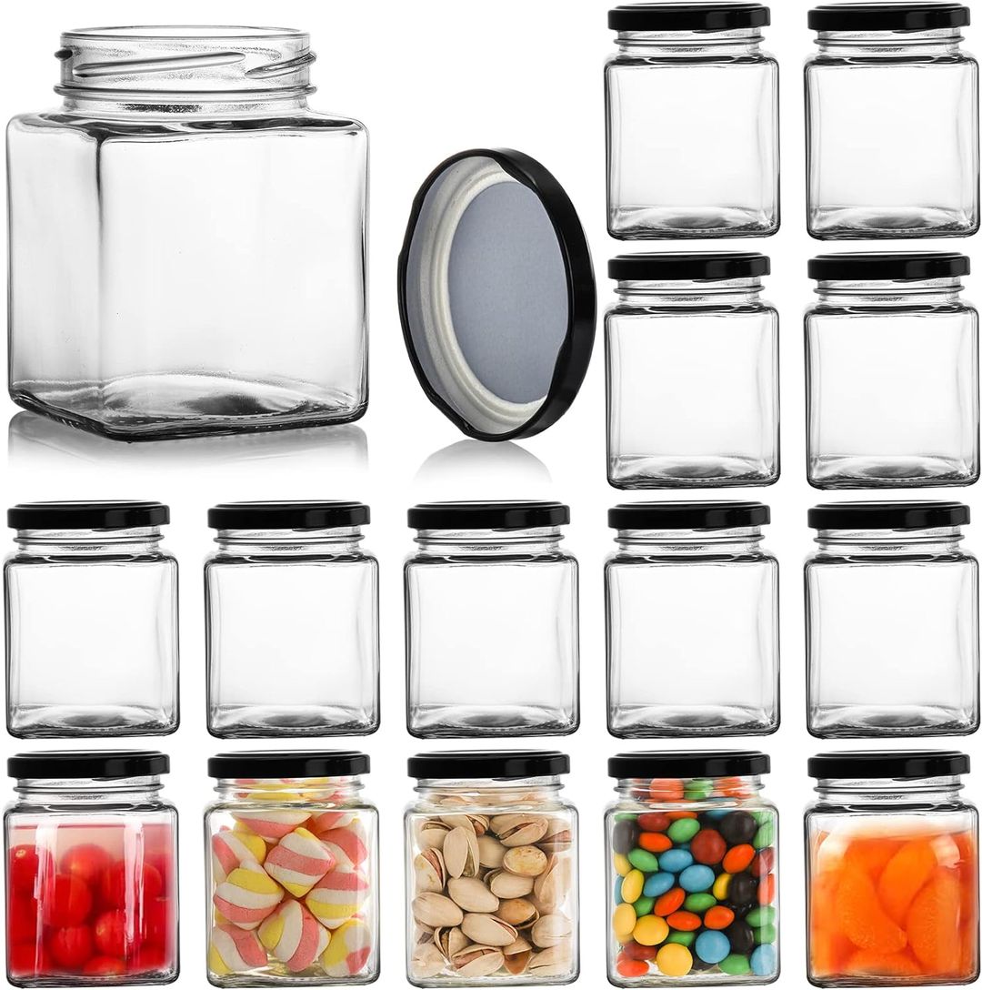 250ml Square glass jar