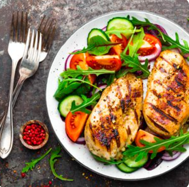 Chicken Breast with Salad & Sides